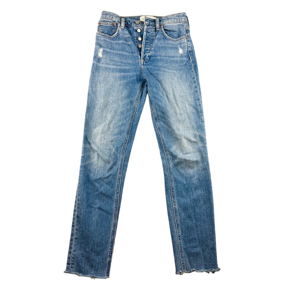 Aritzia Denim Forum‎ Jeans Women 26 Blue Organic The Yoko High Rise Slim Cotton